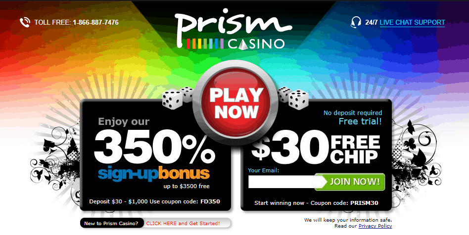 prism casino no rules bonus