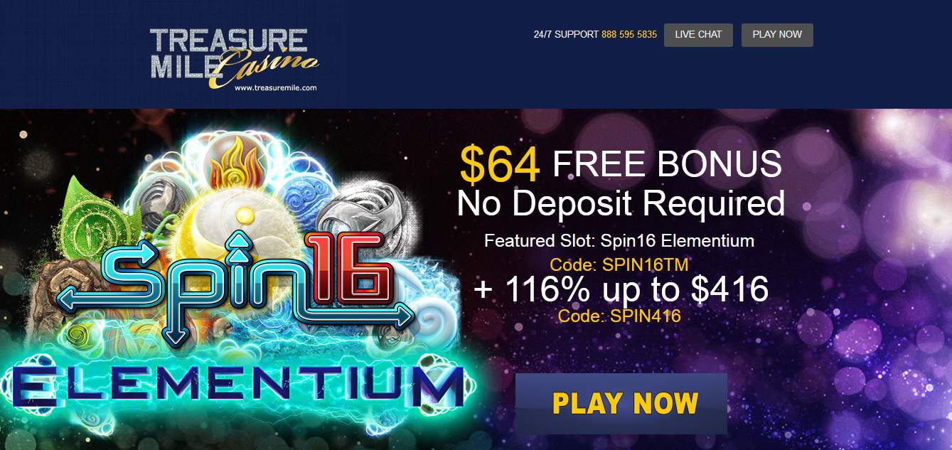 treasure mile casino no deposit bonus 2019