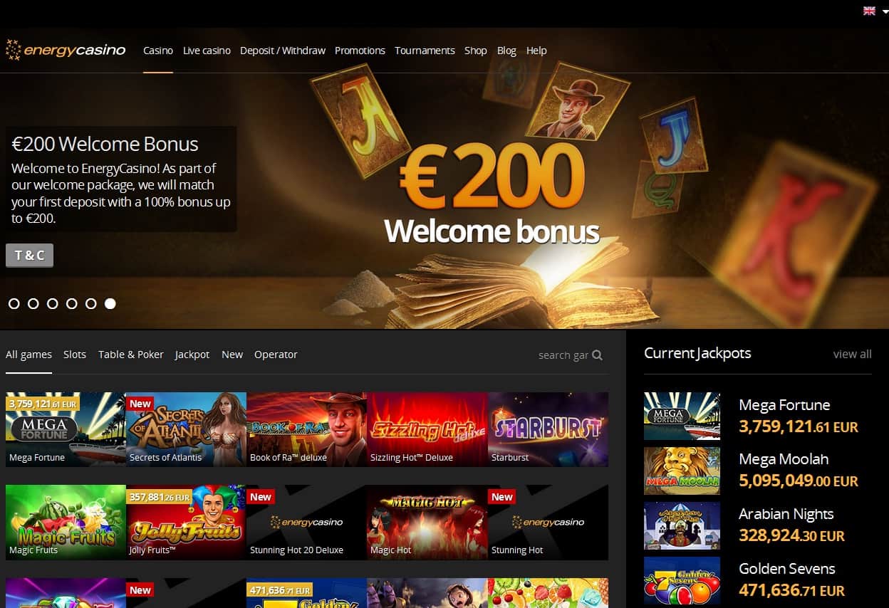 energy casino онлайн официальный сайт