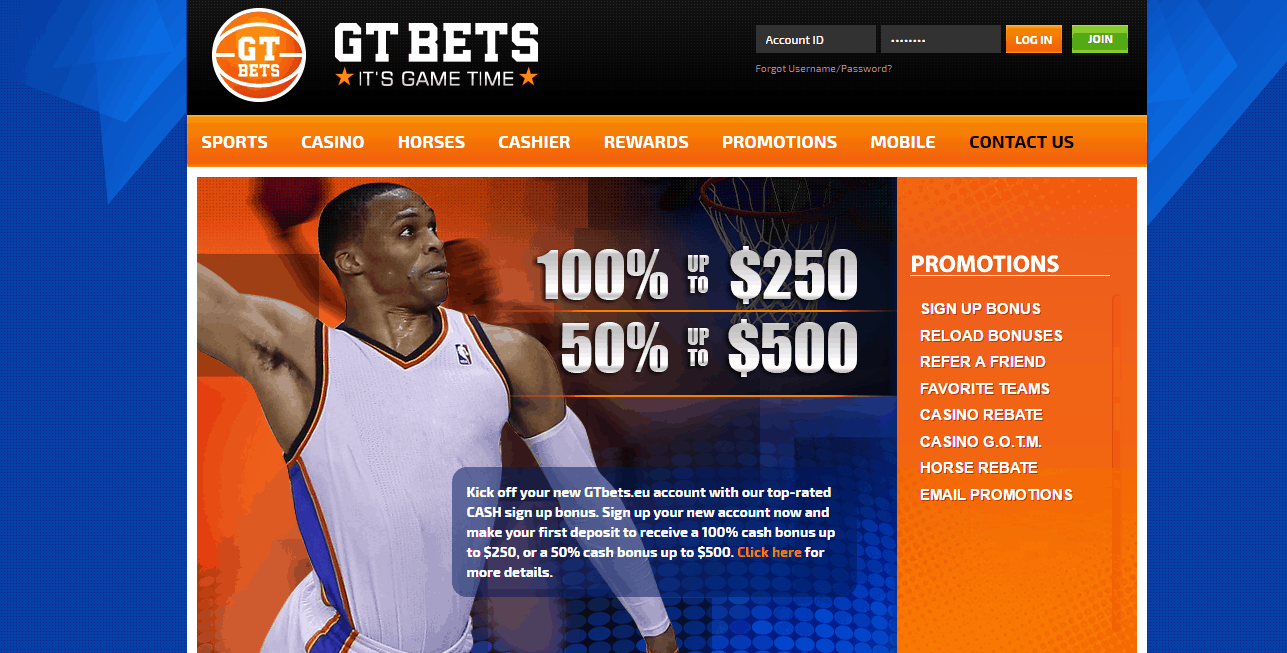 GTBets SportsBook Review & Sign Up Bonus 3