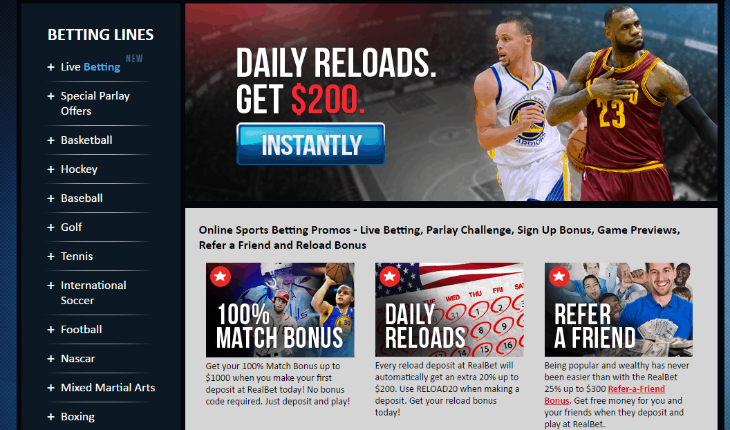 RealBet SportsBook Review & Sign Up Bonus 2