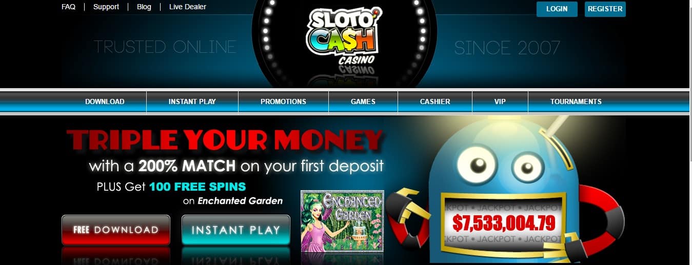 Sloto Cash Casino Review & Sign Up Bonus 1