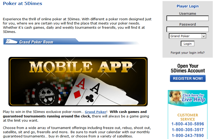 ▷ 5Dimes Poker Review, Mobile, App and Promo Code 2022 3