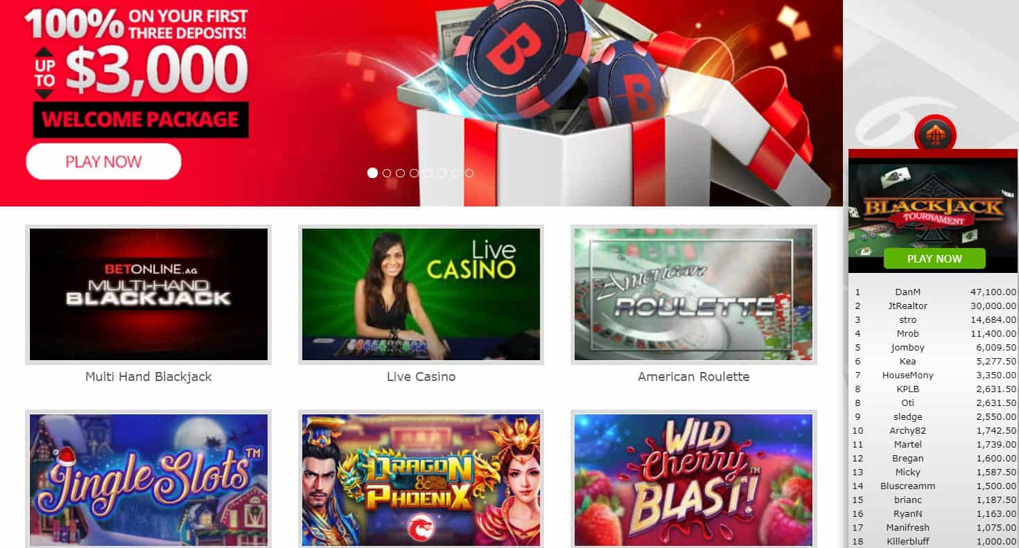 live casino games vs bet online