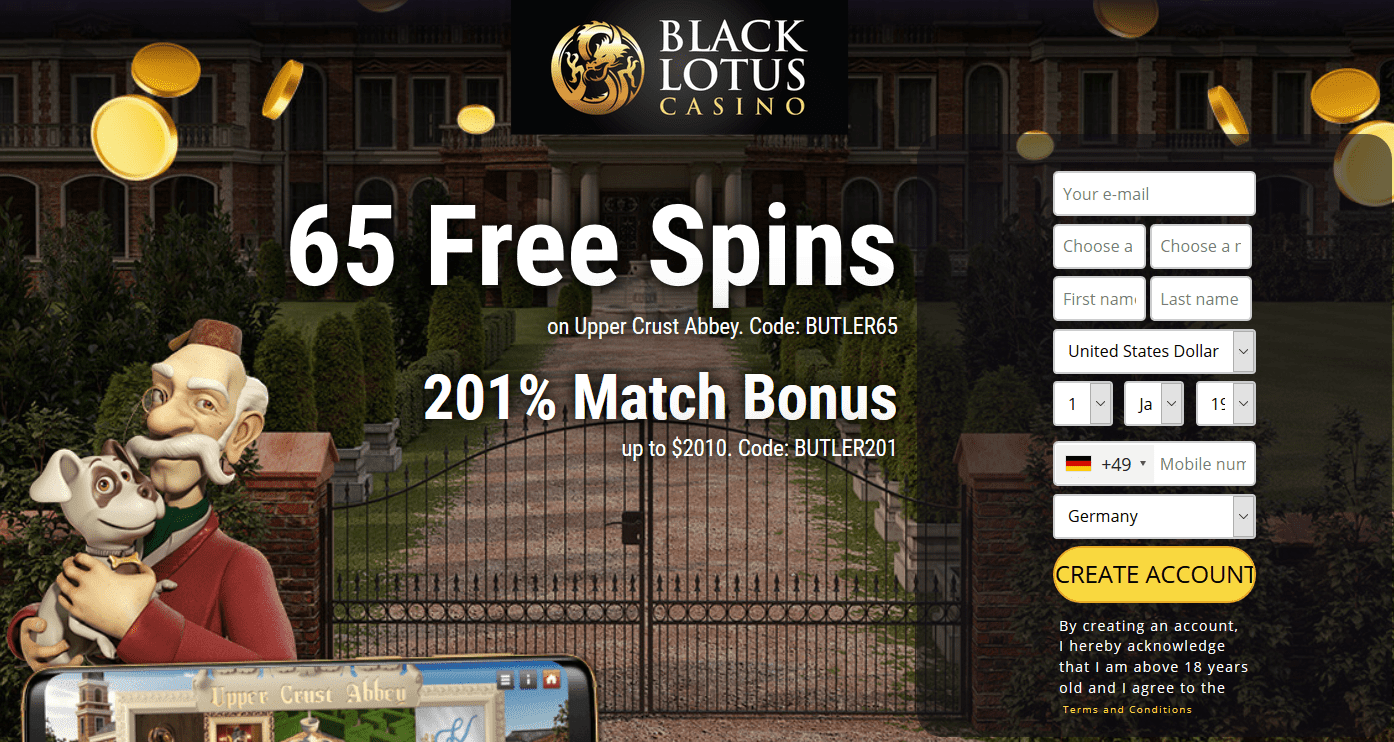 Black Lotus Casino 65 Free Spins Upper Crust Abbey