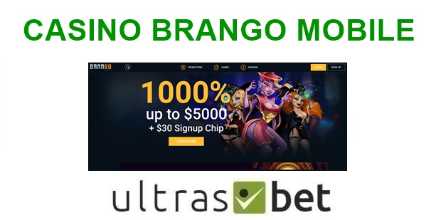 Casino Brango Mobile Welcome page