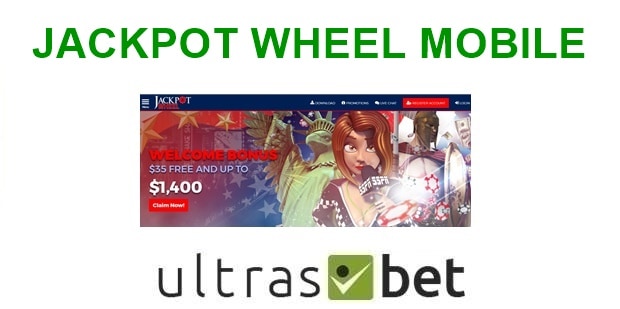 Jackpot Wheel Mobile Welcome page