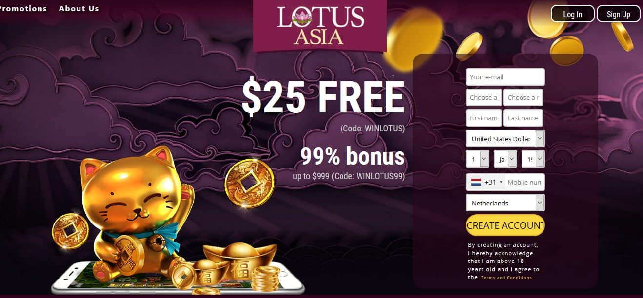 Lotus Asia Casino Homepage