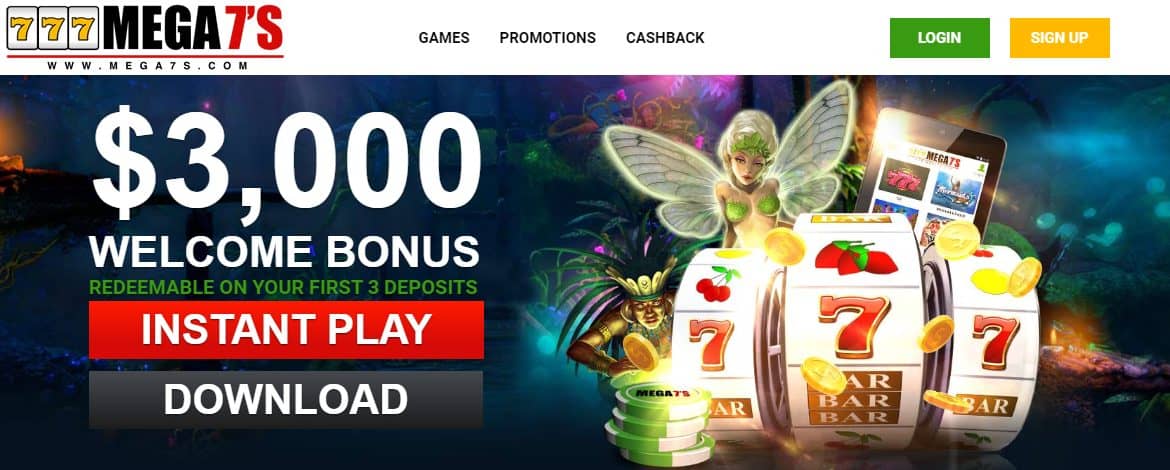 Mega7s Casino Homepage