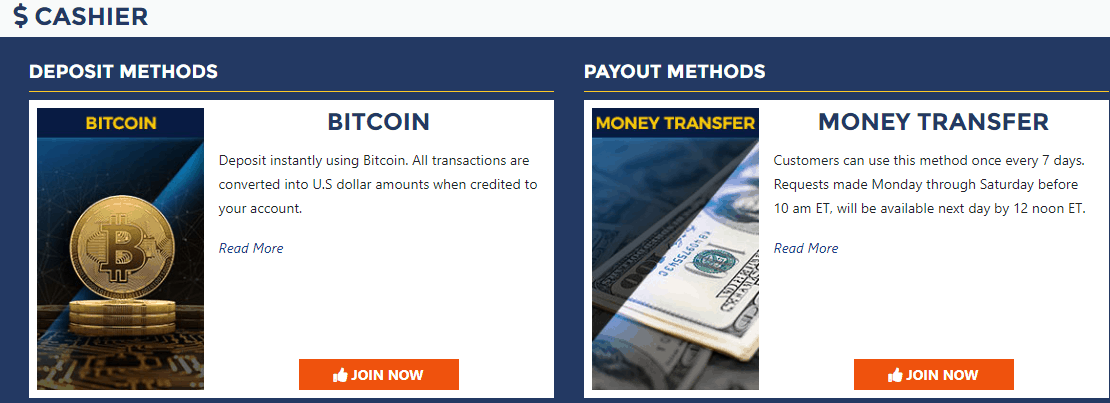 YouWager Payment Methods